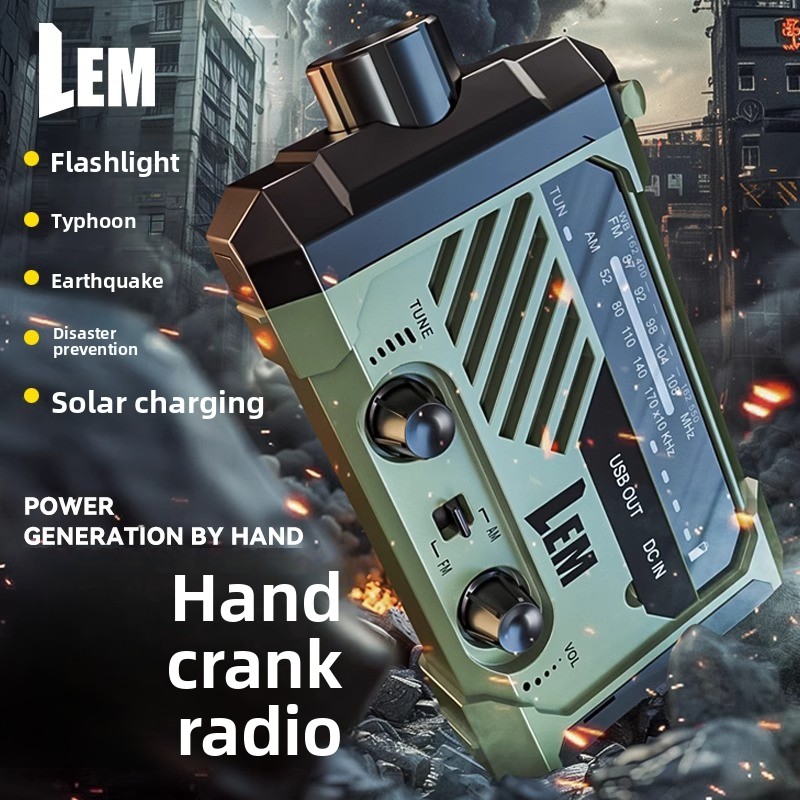 サバイバルラジオ - 緊急用手回し式＆ソーラー式天気警報、懐 - Emergency Radio Solar のレビューと価格