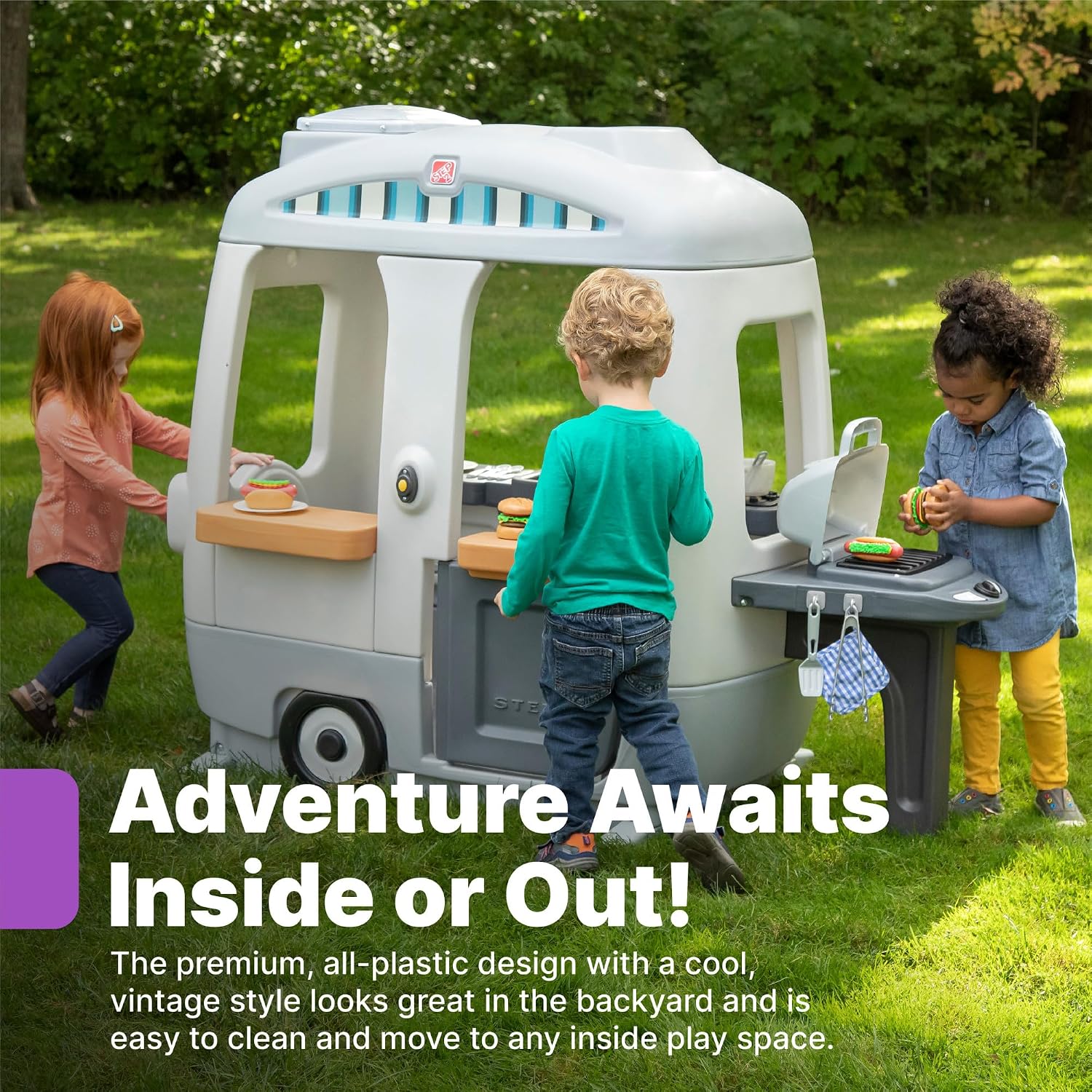 アドベンチャーキャンパーキッズプレイハウス、キッチン付き屋内 - Outdoor Adventure Toys For Kids のレビューと価格