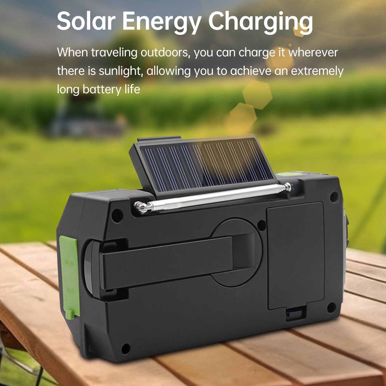 手回し式緊急ラジオ ソーラー充電式ポータブル屋外ラジオ US - Emergency Radio Solar のレビューと価格