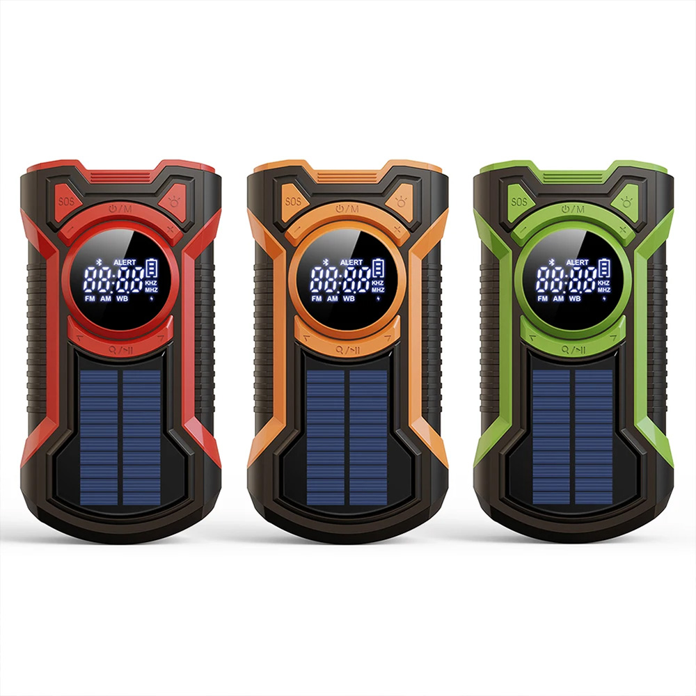 ソーラー手回し式緊急ラジオ 天気FMラジオ 電話充電器 50 - Emergency Radio Solar のレビューと価格