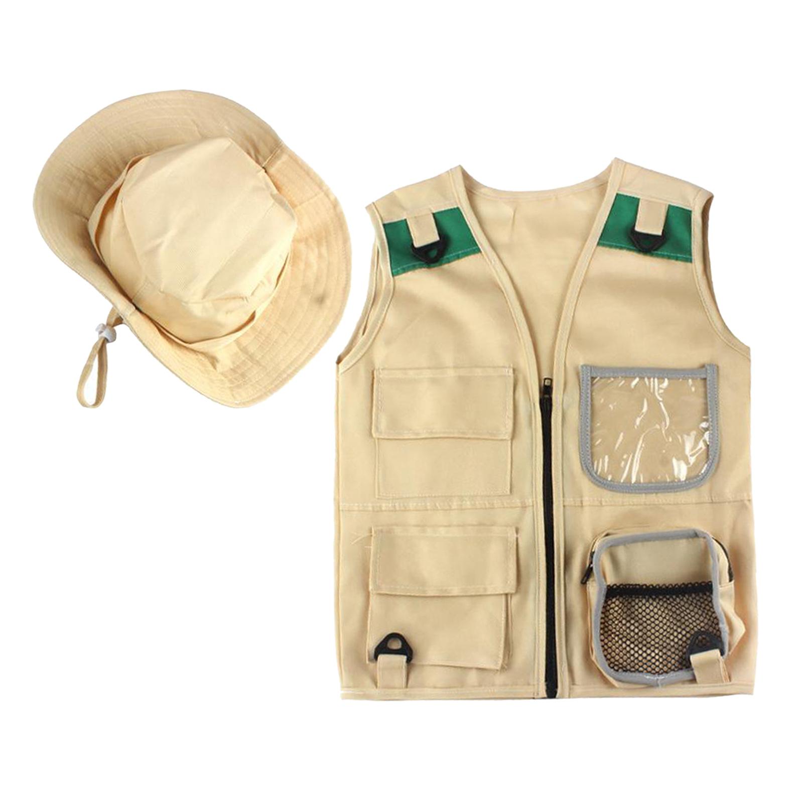 安全なキッズ屋外エクスプローラーキット、カーゴベストと帽子セ - Outdoor Adventure Boys のレビューと価格