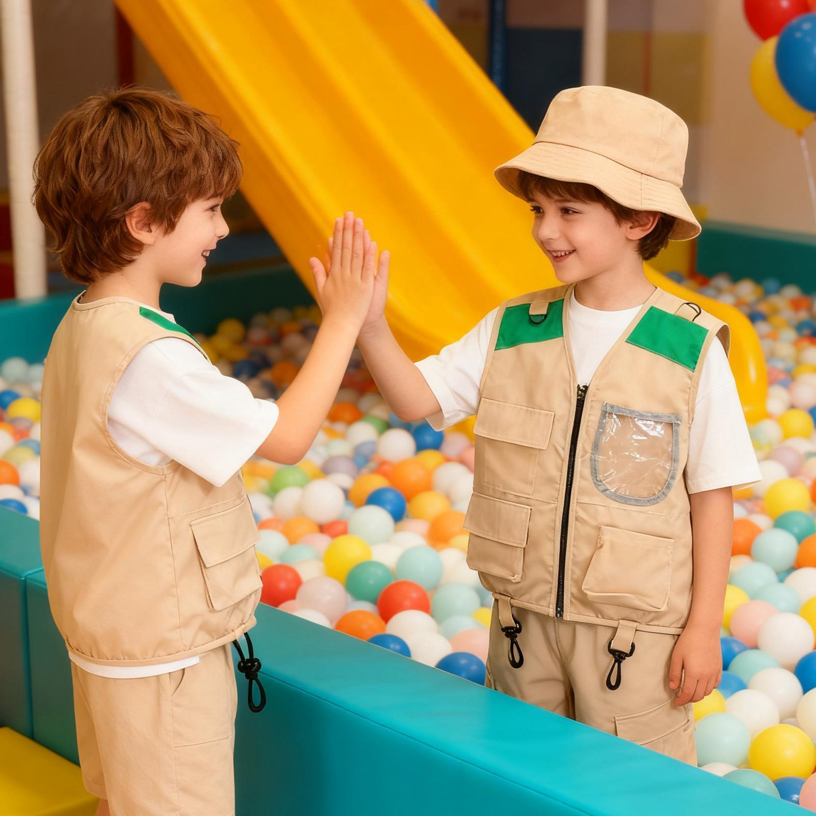 サファリ探検家コスチューム キッズロールプレイアウトドアアド - Outdoor Adventure Boys のレビューと価格